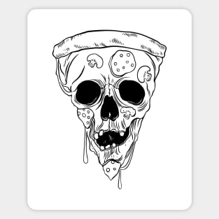 Pizza skull. Half Human Half Pizza Magnet